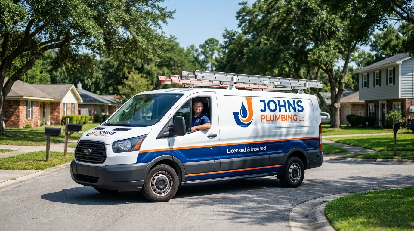 Johns Plumbing LLC service van in Wytheville, VA