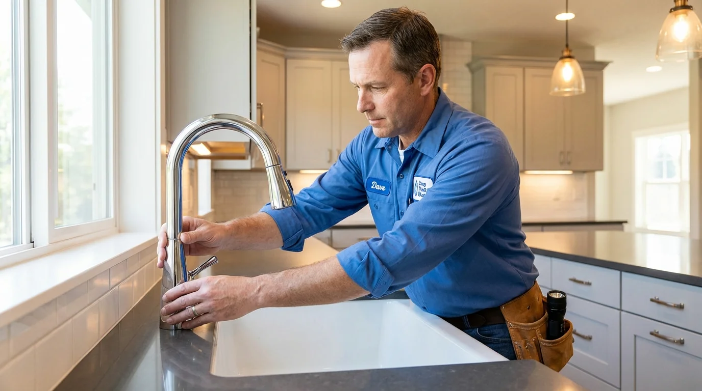 Kitchen faucet installation by Johns Plumbing LLC in Wytheville